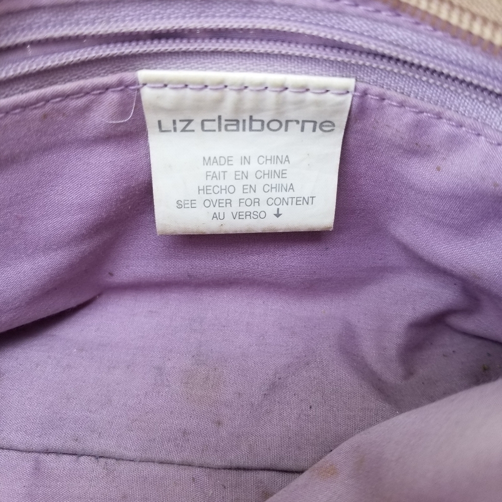Liz Claiborne Brown and Lavender Woven Bag - Picture 10 of 12